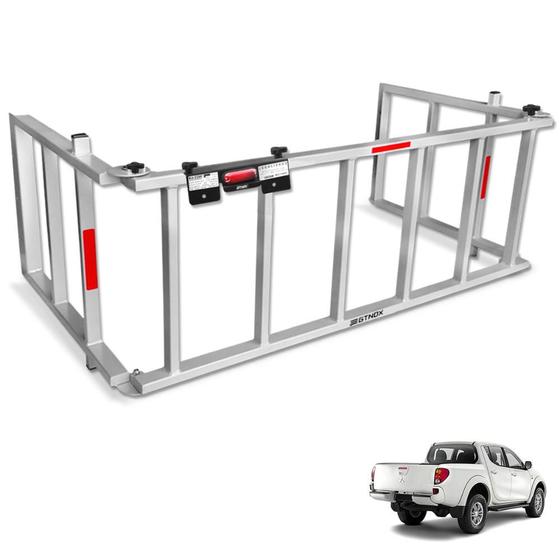 Imagem de Extensor Caçamba L200 Triton 2008 a 2018 Rampa EDR Prata