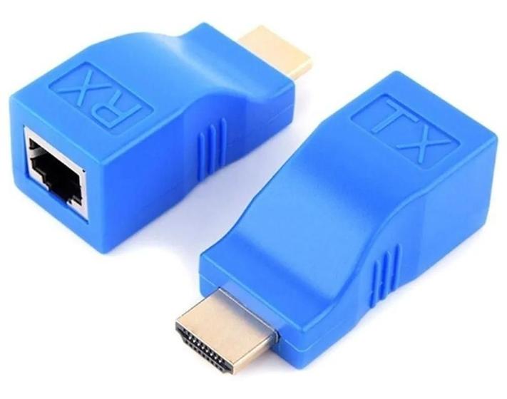 Imagem de Extensor Conversor Hdmi Via 1 Cabo Rede Rj45 4K 30M Cat5E/6