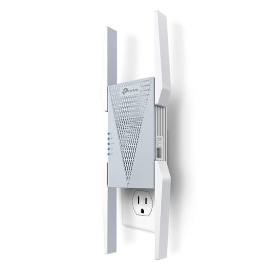 Imagem de Extensor de alcance Wi-Fi 6E TP-Link AXE5400 RE813XE com porta Ethernet  Repetidor sem fio de banda tripla de 5,4 Gbps  Amplificador de sinal de Internet para uso doméstico  Banda de 6 GHz, 160 MHz  Configuração do aplicativo  Compatível com OneMesh