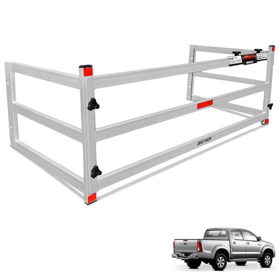 Imagem de Extensor de Caçamba Hilux 2005 a 2015 Divisor ED Prata