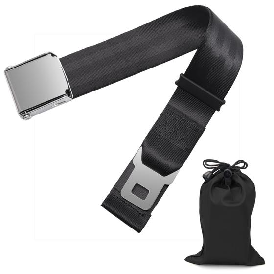 Imagem de Extensor de Cinto de Segurança para Avião - Ajustável (7-32cm) com Case Grátis