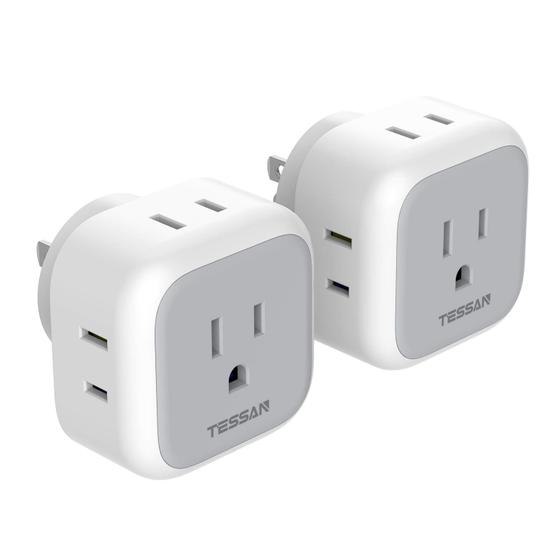 Imagem de Extensor de Tomada TESSAN - Multiplugue 4 Saídas com Carregador Cubo