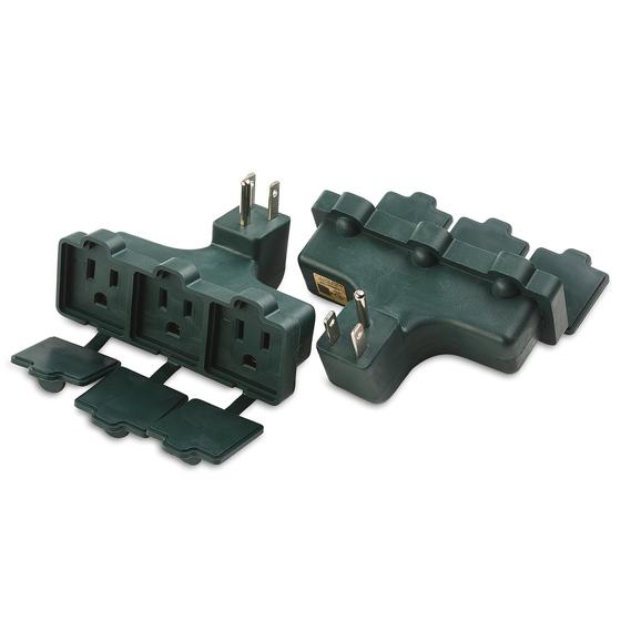 Imagem de Extensor de Tomadas Externo Cable Matters - 2 Unidades, 3 Tomadas, Resistente à Água e com Tampa