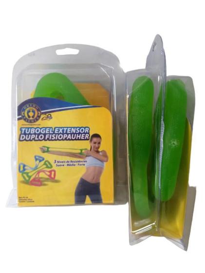 Imagem de Extensor Duplo Exercicios Para Braços Forte - Verde