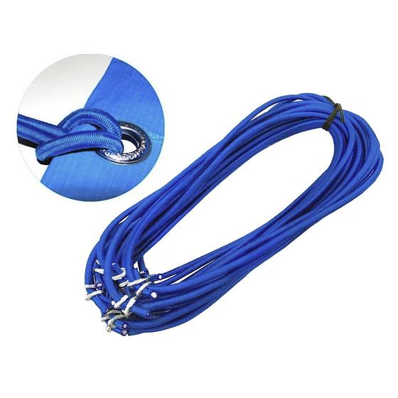Imagem de Extensor Elástico Duplo Para Capa Lona De Piscina Com 20 Unidades Azul
