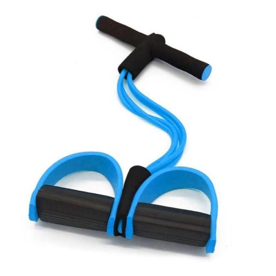 Imagem de Extensor Elástico Para Exercicio Físico 4 Tubos Azul