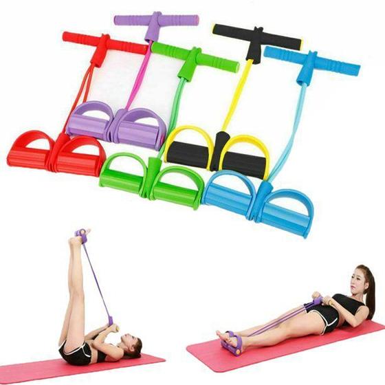 Extensor Elástico Pedal De Puxar Treino Fitness Abdominal CORES Menor preço em Extensor Elástico Pedal De Puxar Treino Fitness Abdominal CORES