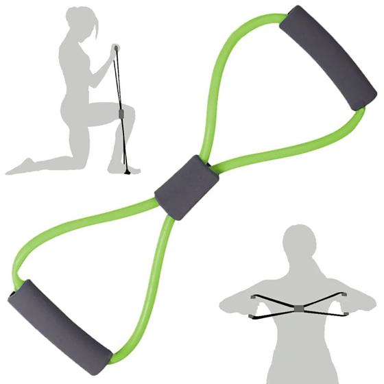 Imagem de Extensor Elastico Treino Academia Exercicio em Oito Tensao Media  Liveup Sports 