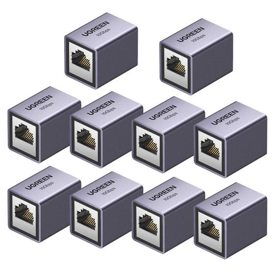 Imagem de Extensor Ethernet UGREEN 10Gbps - Compatível com Cat8, Cat7, Cat6 e Cat5