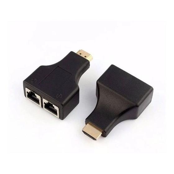 Imagem de Extensor HDMI 30 Metros Via Cabo de Rede UTP RJ45 CAT5E