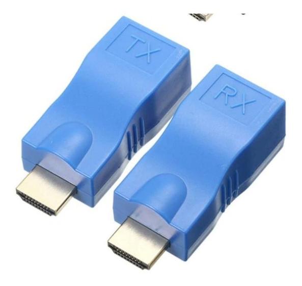 Imagem de Extensor Hdmi 30 Metros Via Cabo Rede Rj45 Cat5E/6