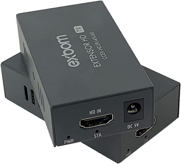 Imagem de Extensor Hdmi 60Metros 3D Cat5/Cat6 Via Cabo Rede Rj45 1080P