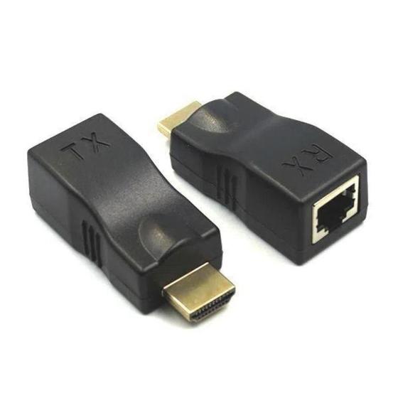Imagem de Extensor HDMI Via 1 Cabo de Rede Até 30mts sem Fonte