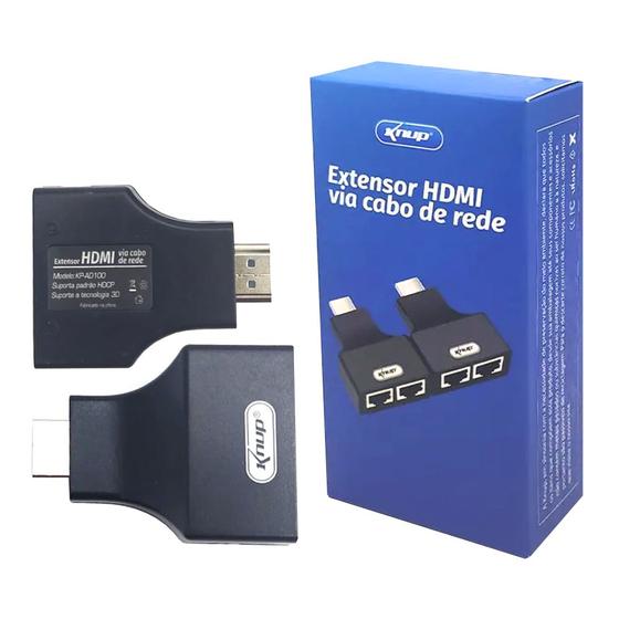 Imagem de Extensor HDMI Via Cabo de Rede Rj45 até 30 Metros KP-AD100 Knup