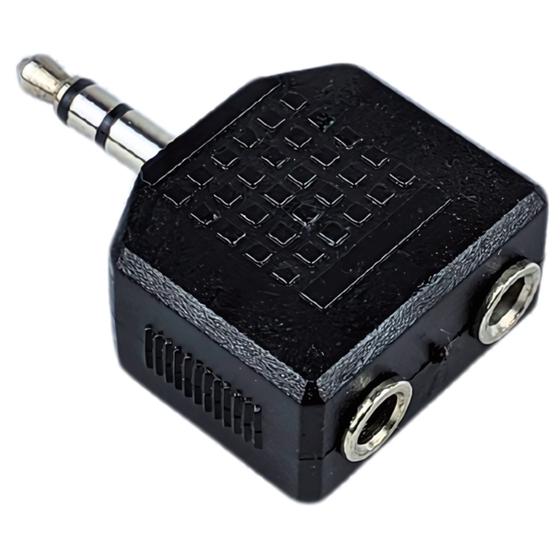 Imagem de Extensor P2 Duplo Adaptador Para Conector Dois Fone de Ouvido no Celular