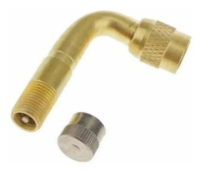 Imagem de Extensor Válvula Bico Pneu 90 Bike Moto Carro Adaptador 2X