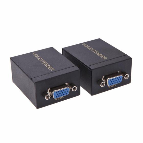 Imagem de Extensor Vga 60 Metros 1 Via Cabo De Rede Cat5 Cat6