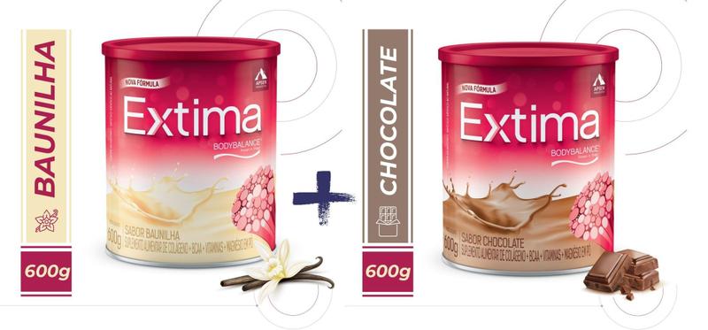 Imagem de EXTIMA Lata 600gr Kit Baunilha + Chocolate