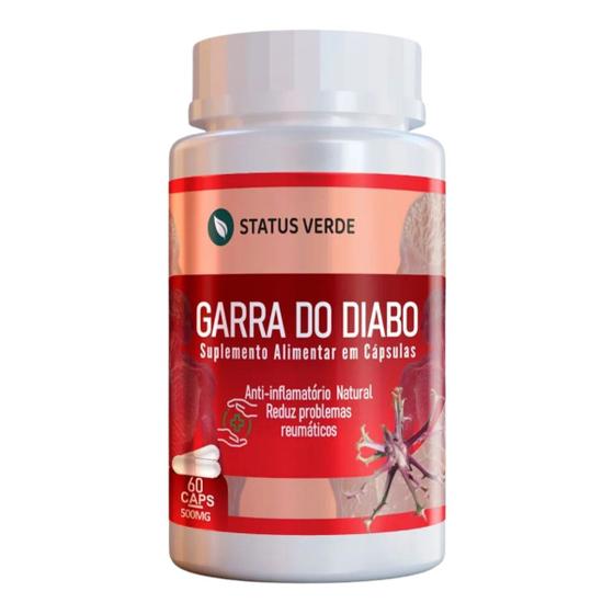 Imagem de Extrato de Garra do Diabo Pote 60 Cáps de 500mg Status Verde