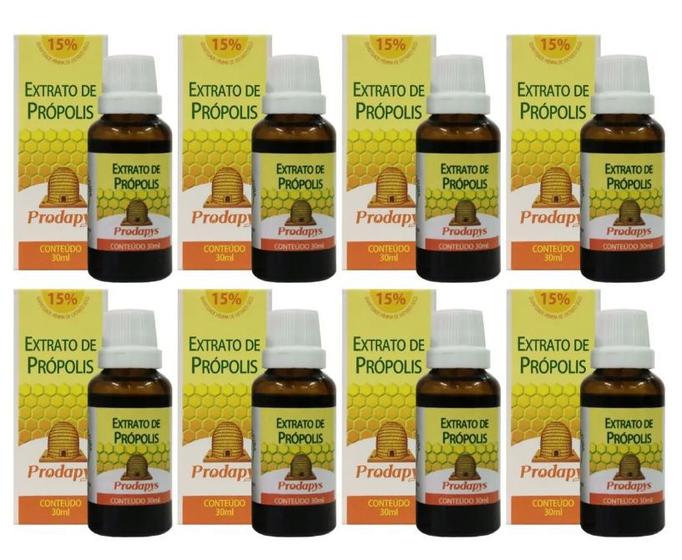Extrato De Própolis 30ml Prodapys Kit 8 Unidades Menor preço em Extrato De Própolis 30ml Prodapys Kit 8 Unidades