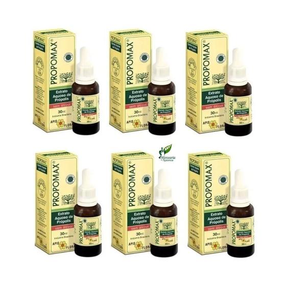 Extrato De Própolis Sem Álcool Propomax 30ml Kit C/ 6 Menor preço em Extrato De Própolis Sem Álcool Propomax 30ml Kit C/ 6