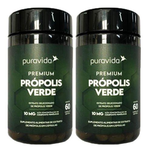 Imagem de Extrato De Própolis Verde Premium 2 X 60 Cápsulas Puravida