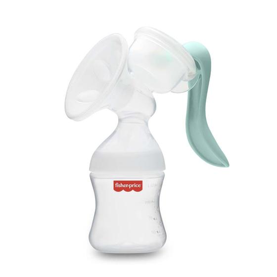 Extrator de Leite Materno Manual Branco e Verde 130ml Fisher Price - BB321 Menor preço em Extrator de Leite Materno Manual Branco e Verde 130ml Fisher Price - BB321