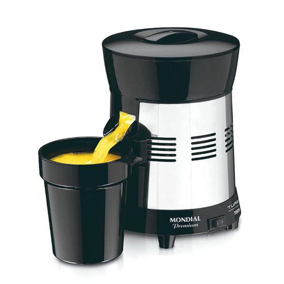 Extrator De Sucos Turbo 250W Premium, Mondial, Bivolt, 250W, Preto/Inox - E-10 Menor preço em Extrator De Sucos Turbo 250W Premium, Mondial, Bivolt, 250W, Preto/Inox - E-10