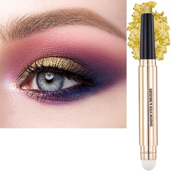 Imagem de Eyeshadow Stick Metiplou Gold Cream Shimmer Waterproof 14