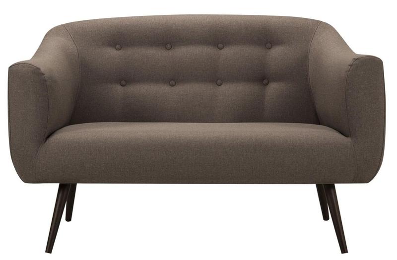 Imagem de F.L Sofa Zap Marrom Base Palito Tabaco 2 Lugares - 50289