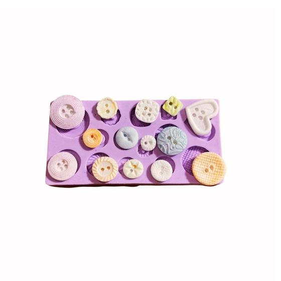 Imagem de F1172 molde de silicone botão confeitaria biscuit