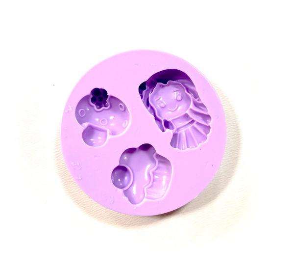 Imagem de F1336 molde de silicone bonequinha cogumelo cupcake confeitaria biscuit