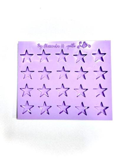 Imagem de F1369 molde de silicone balas/pingentes/apliques estrelas confeitaria biscuit