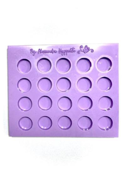 Imagem de F1372 molde de silicone balas/pingentes/apliques círculo confeitaria biscuit