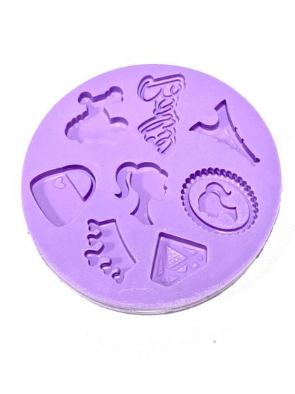 Imagem de F1394 molde de silicone barbie confeitaria biscuit