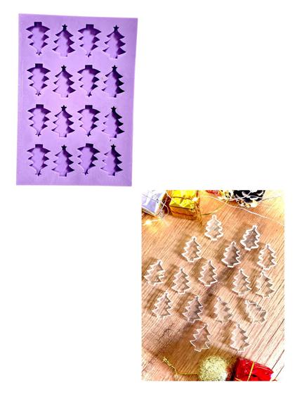 Imagem de F1398 molde de silicone bala/pingente árvore de natal