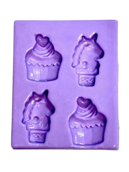 Imagem de F1484 molde de silicone cupcake unicornio confeitaria biscuit