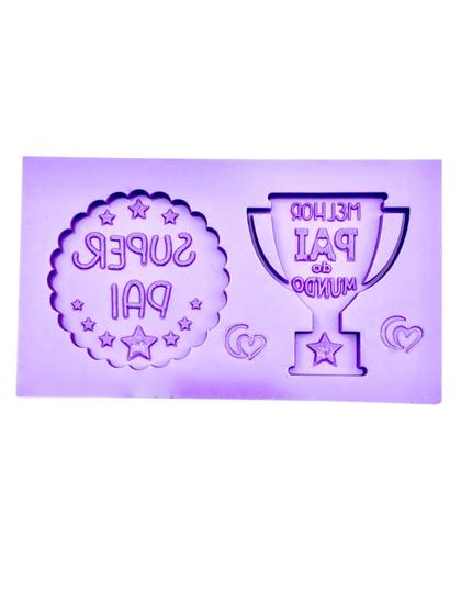 Imagem de F1646 molde de silicone dia dos pais mini confeitaria biscuit