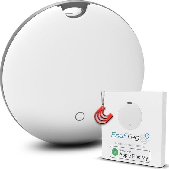 Imagem de Faaftag Faaftech Mini Chip Tag Rastreador Gps pelo App Buscar - Localizador Com Modo Perdido e Som