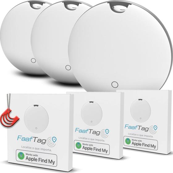 Imagem de Faaftag Faaftech Mini Chip Tag Rastreador Gps pelo App Buscar - Localizador Com Modo Perdido e Som