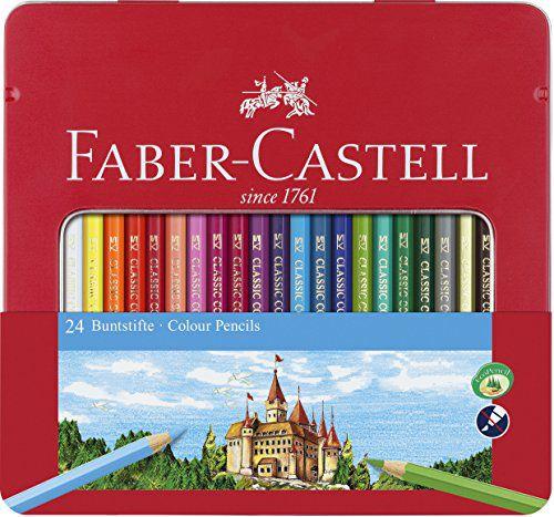 Imagem de Faber-Castell Classic Lápis de 24 cores em caixa de estanho de metal