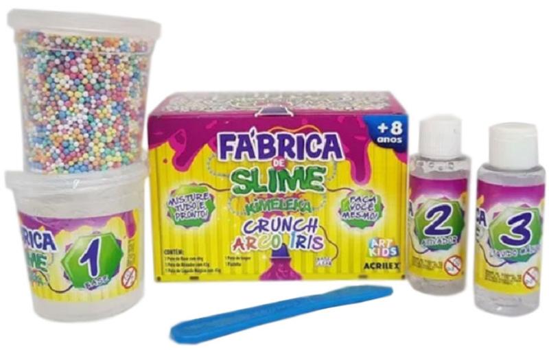 Imagem de Fábrica De Slime Kimeleka Crunch Arco Iris Art Kids Acrilex