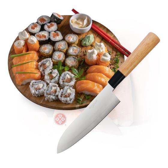Faca Cabo de Madeira Mundial Inox Multiuso Wa Santoku 7 Pol Menor preço em Faca Cabo de Madeira Mundial Inox Multiuso Wa Santoku 7 Pol