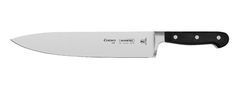 Faca chef tramontina century com lâmina em aço inox e cabo em policarbonato 10" 24011010 Menor preço em Faca chef tramontina century com lâmina em aço inox e cabo em policarbonato 10" 24011010