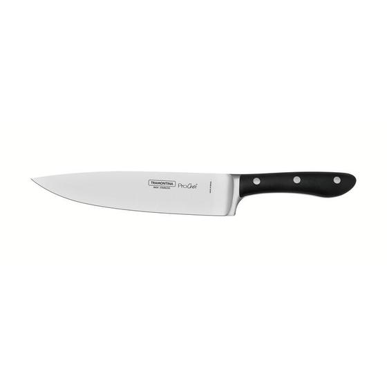 Imagem de Faca Chef Tramontina Prochef com Lâmina em Aço Inox e Cabo de Policarbonato com Fibra de Vidro 8"
