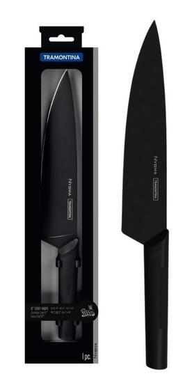 Faca De Corte Tramontina Chef 8 Polegadas Preta Inox Nygma Menor preço em Faca De Corte Tramontina Chef 8 Polegadas Preta Inox Nygma