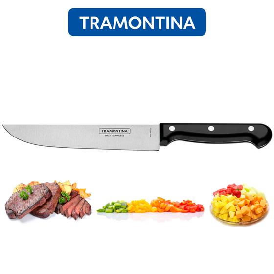 Faca De Cozinha Tramontina Ultracorte Cabo Preto 6'' Carne, Frutas ...