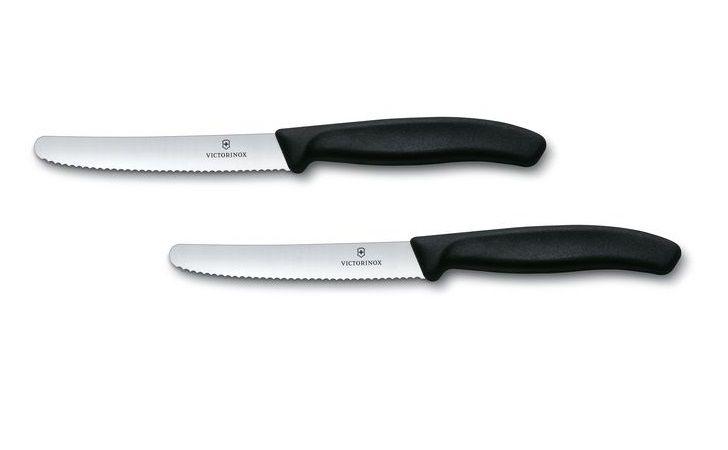 Imagem de Faca de mesa 22cm lâmina serrilhada 11cm Victorinox Swiss Made - 2 peças