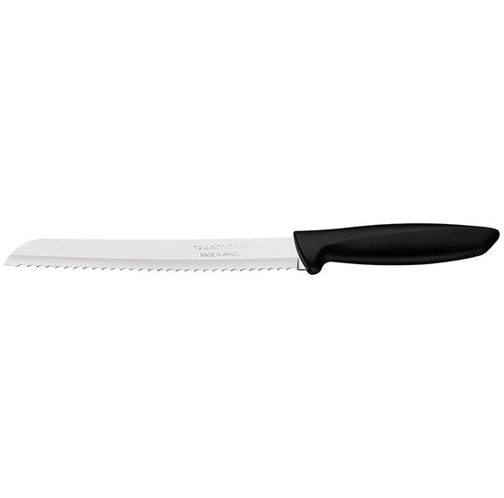 Faca de Pao Inox Polipropileno 8 Polegadas Plenus Tramontina Preto 32 Cm Menor preço em Faca de Pao Inox Polipropileno 8 Polegadas Plenus Tramontina Preto 32 Cm
