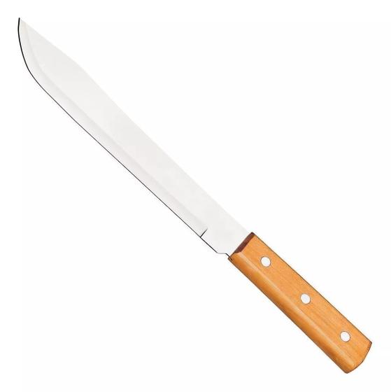 Imagem de Faca Inox para Cozinha p/ Carnes com Cabo Madeira 8" / 31cm